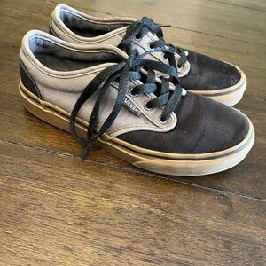 Preloved kids black and gray VANS size 3.5